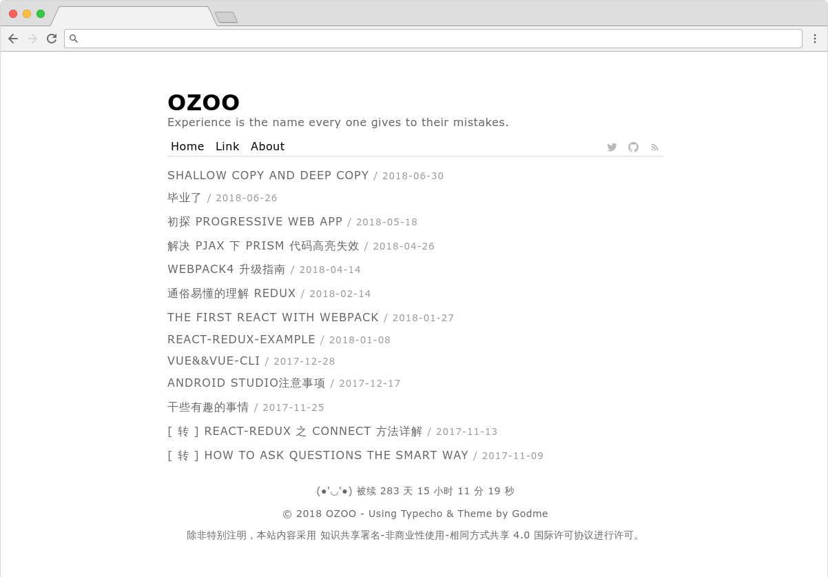 Typecho 极简主题：Plain