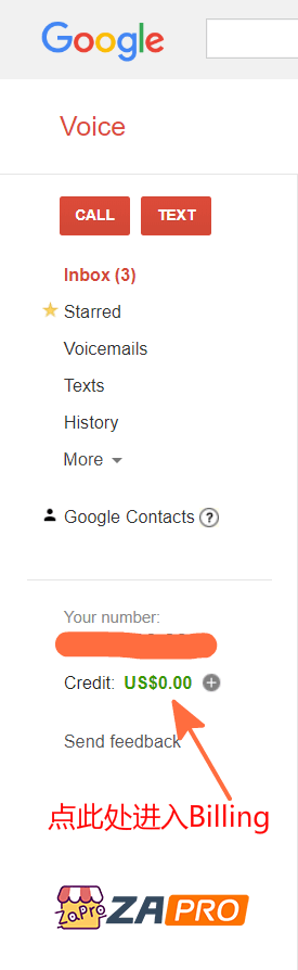 Google Voice 怎么充值