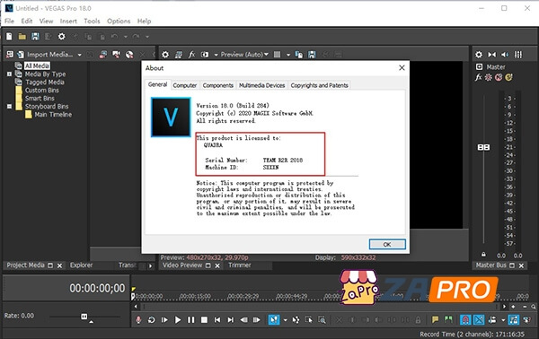 视频剪辑软件：MAGIX VEGAS Pro 中文学习版