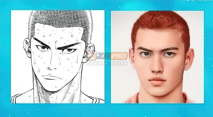 粉丝电脑模拟《灌篮高手》真人版形象