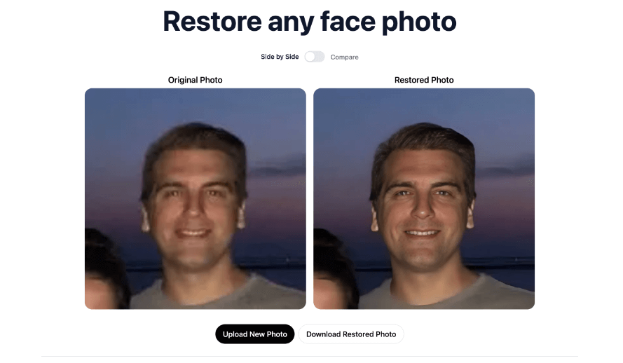 开源的照片修复工具 - restorePhotos