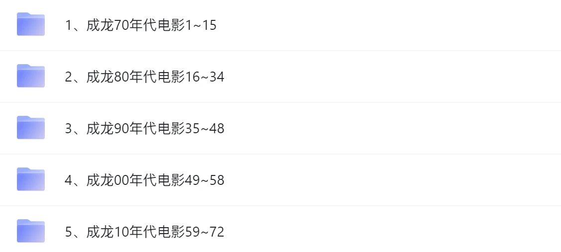 成龙(Jackie Chan)电影合集/精选版 内封国粤双语中字