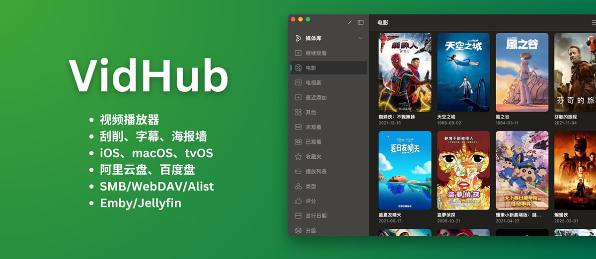 比 Infuse 更适合的全能播放神器 VidHub